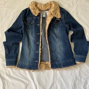 Vintage Women’s Billabong Originals Y2K Shearling Denim Jacket